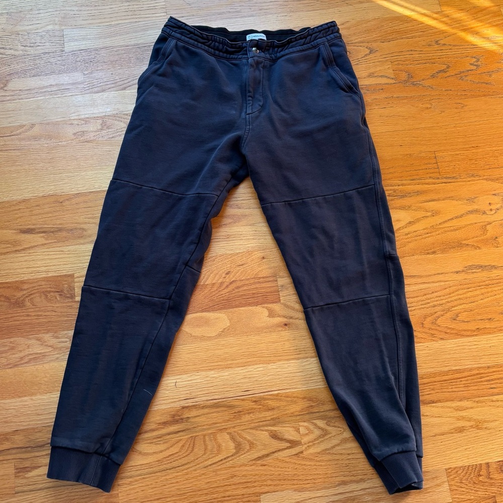 Woolrich jogger black sweatpants zip snap fly po#365241 cotton
